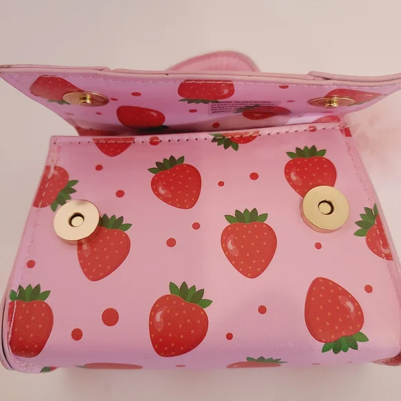 Willow & Ruby Strawberry Mini Bag w/ Pom Charm - Picture 10 of 12